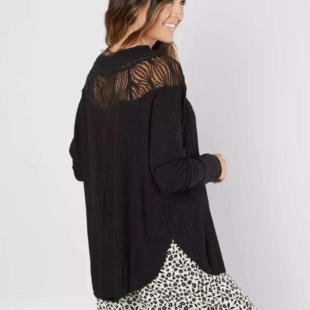 Free People Spring Valley Top - Black